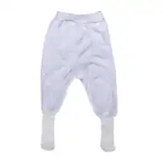 Unisex Bebek Sade Gri Kadife Kendinden Çoraplı Tek Alt 1