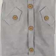 Kız Çocuk Ekru Bej Fitilli Badili Salopet Elbise 2