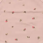 Kız Bebek Pembe Raporlu Çiçek Desenli Askılı Zıbın 2