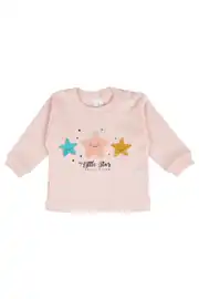 Kız Bebek Somon Yıldızlı Pijama Takımı 2