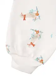 Unisex Ekru Ördek Desenli Çıtçıtlı Pijama Takımı 7