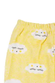 Bulut Desenli Alt Üst Sarı 2'li Pijama Takım 7