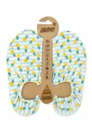 Unisex Mavi Sarı Ananas Desenli Havuz/Deniz Patik Ayakkabı 33-35 Numara 1
