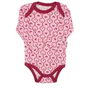 Kız Bebek Fuşya Pembe Omuzları Fırfırlı Kalp Desenli 3'lü Zıbın Set 2