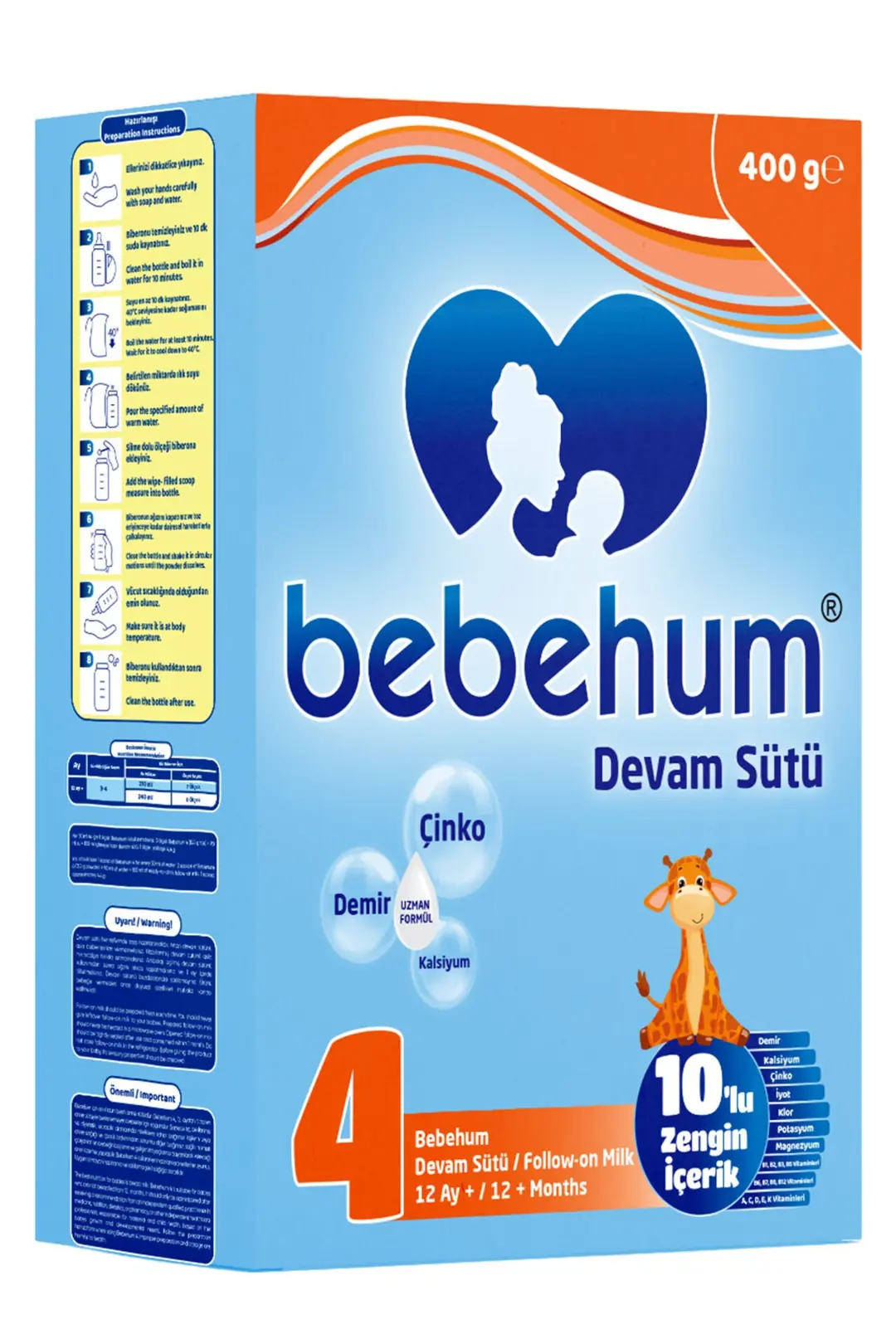 Bebehum 4 Numara Devam Sütü 12 Ay+ 400 gr