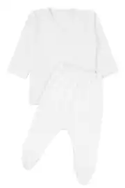 Unisex Ekru Naturel %100 Pamuk 10 Parça Hastane Çıkış Seti 2