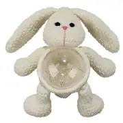 Amigurumi Ekru Krem Tavşan Gece Lambası Pilli Aksesuar Oyuncak 2