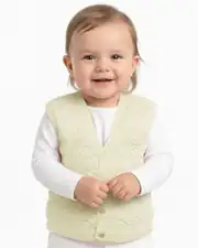 Triko Krem Bebek Yelek 1