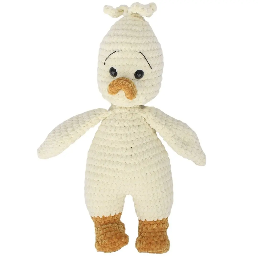 Kadife Amigurumi Organik Ördek Uyku Arkadaşı Oyuncak