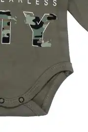 Erkek Bebek Haki Kamuflaj Desenli Zıbınlı 3'lü Takım 6