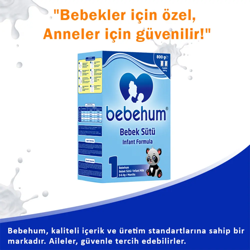 Bebehum 1 Numara Bebek Sütü 0-6 Ay 800 gr x 8 Adet 3