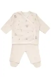 Unisex Bej Koala Desenli Organik 10 Parça Hastane Çıkış Seti 3