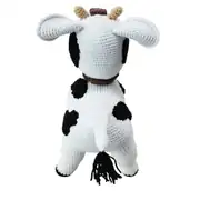 Buzu Sevimli Buzağı Amigurumi Organik Oyuncak 3