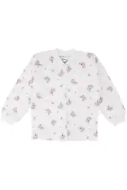Kız Çocuk Ekru Bej Koala Desenli Çıtçıtlı Pijama Takımı 2
