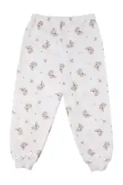 Kız Çocuk Ekru Bej Koala Desenli Çıtçıtlı Pijama Takımı 3
