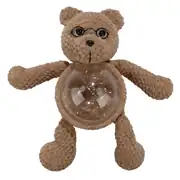 Amigurumi Kahve Gözlüklü Ayıcık Gece Lambası Pilli Aksesuar Oyuncak 2