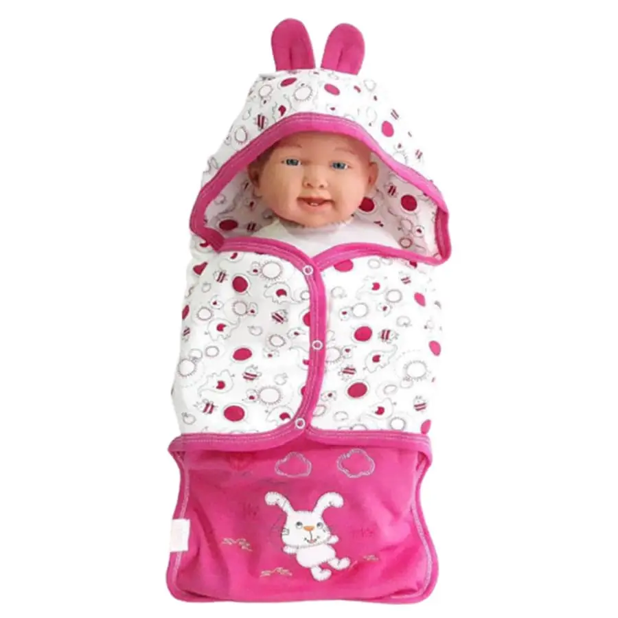 Tavşanlı Fuşya Bebek Kundak Battaniye