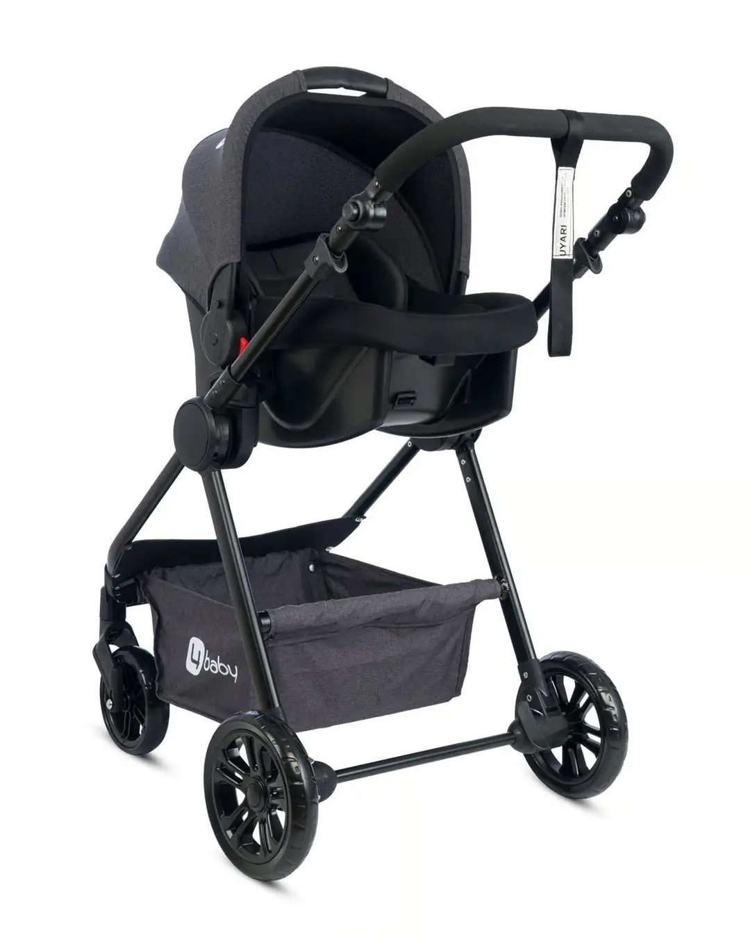 Four Baby Comfort Plus Travel Sistem Pusetli Siyah Antrasit Bebek Arabası 7