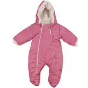 Kız Bebek Pembe Çift Fermuarlı İçi Peluş Patikli Kozmonot 1