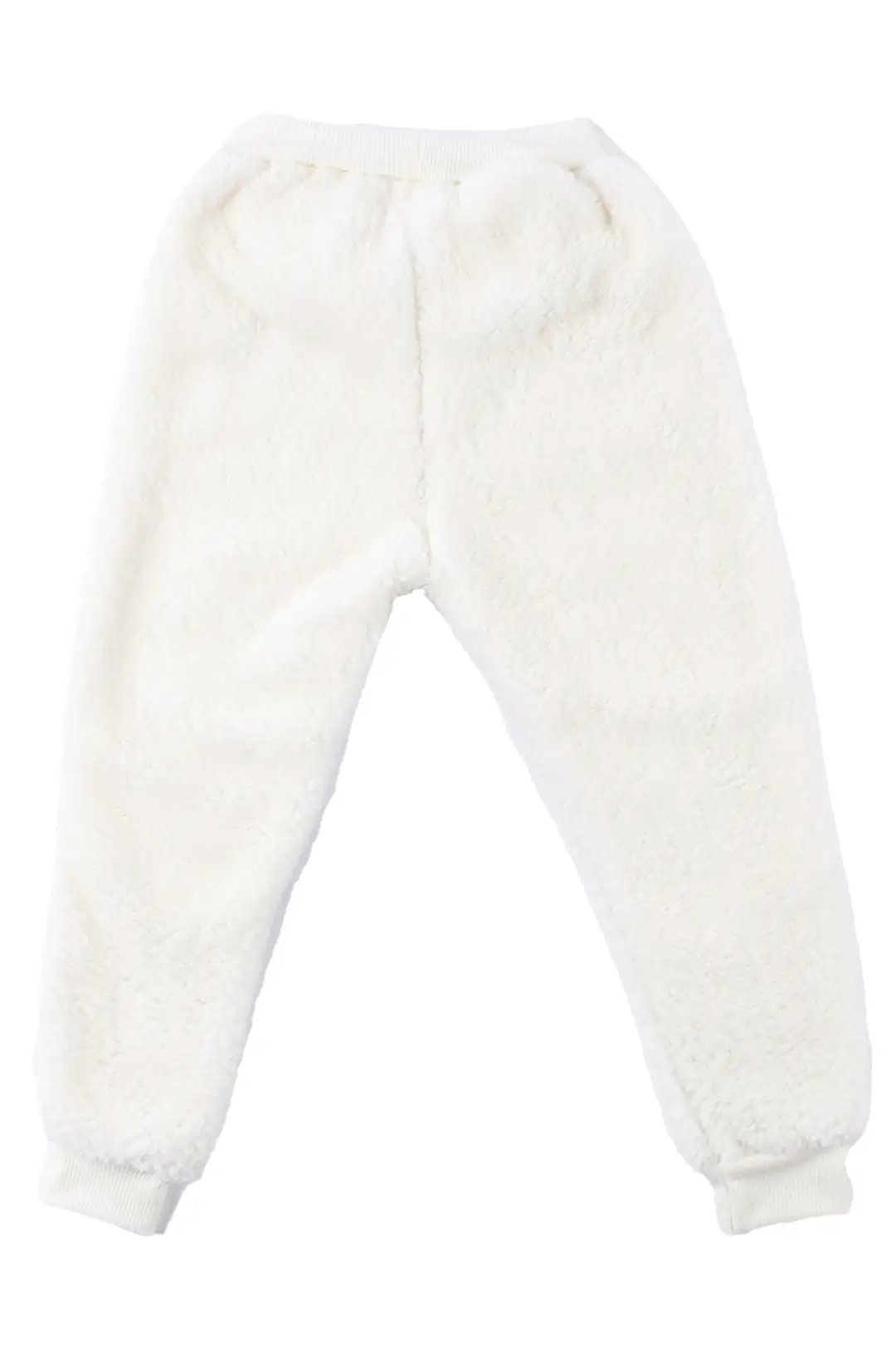 Unisex Ekru Welsoft Peluş Tek Alt 4
