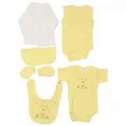 Unisex Sarı Best Friends Tavşan Desenli 10 Parça Hastane Çıkış Seti 3