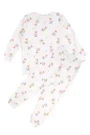 Unisex Ekru Ördek Baskılı Pijama Takımı 1