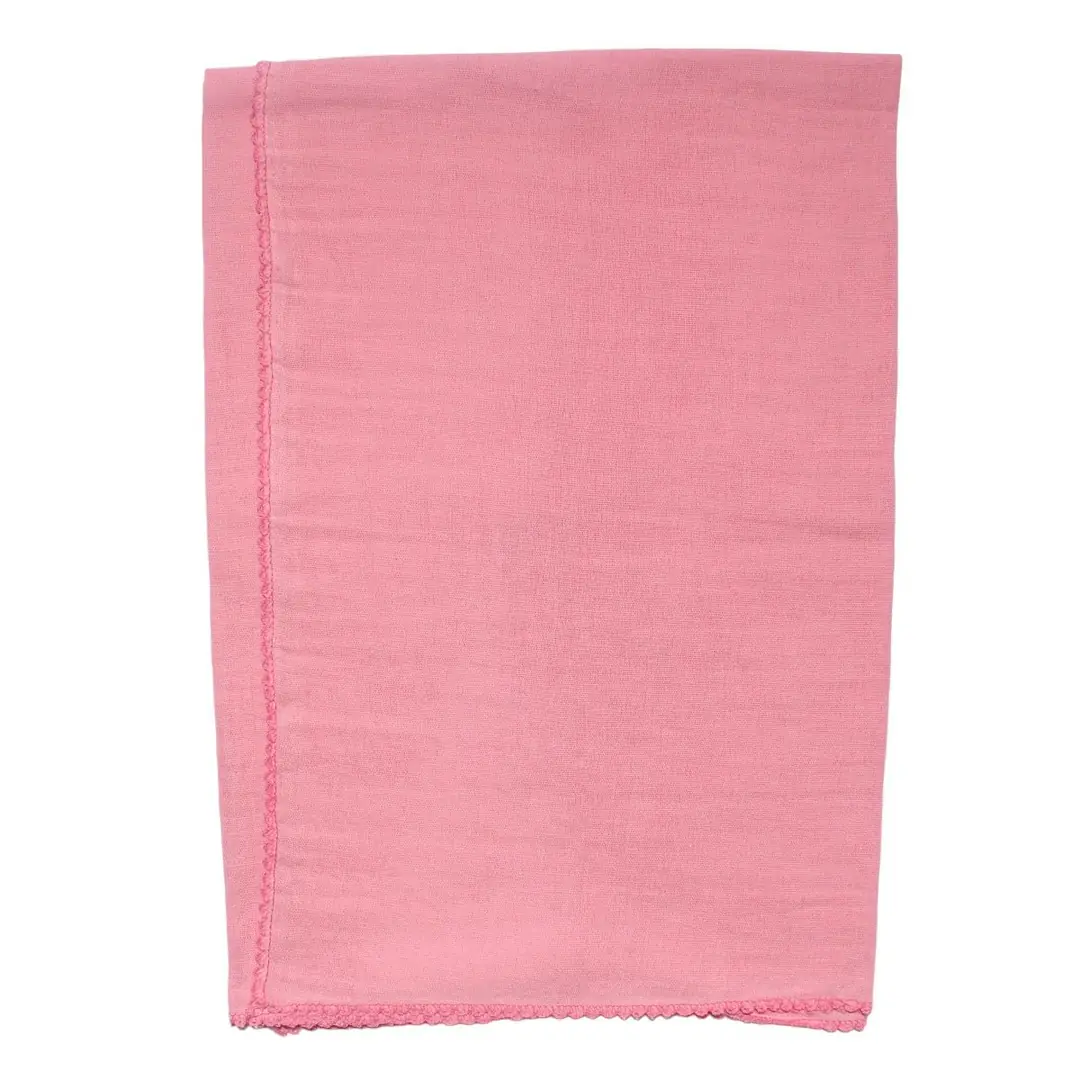 Pembe Çift Kat Müslin Battaniye 80x90 cm 1