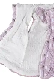 Kız Bebek Beyaz Lila Şişme Yelekli 3'lü Takım 4