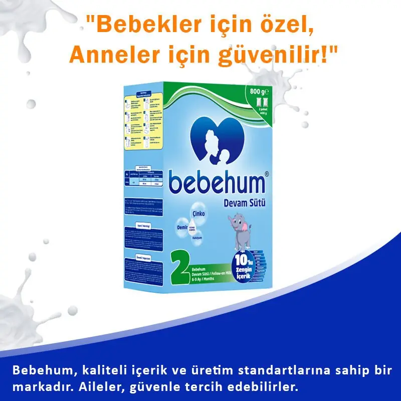 Bebehum 2 Numara Devam Sütü 6-9 Ay 800 gr 3
