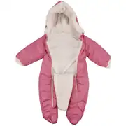 Kız Bebek Pembe Çift Fermuarlı İçi Peluş Patikli Kozmonot 2