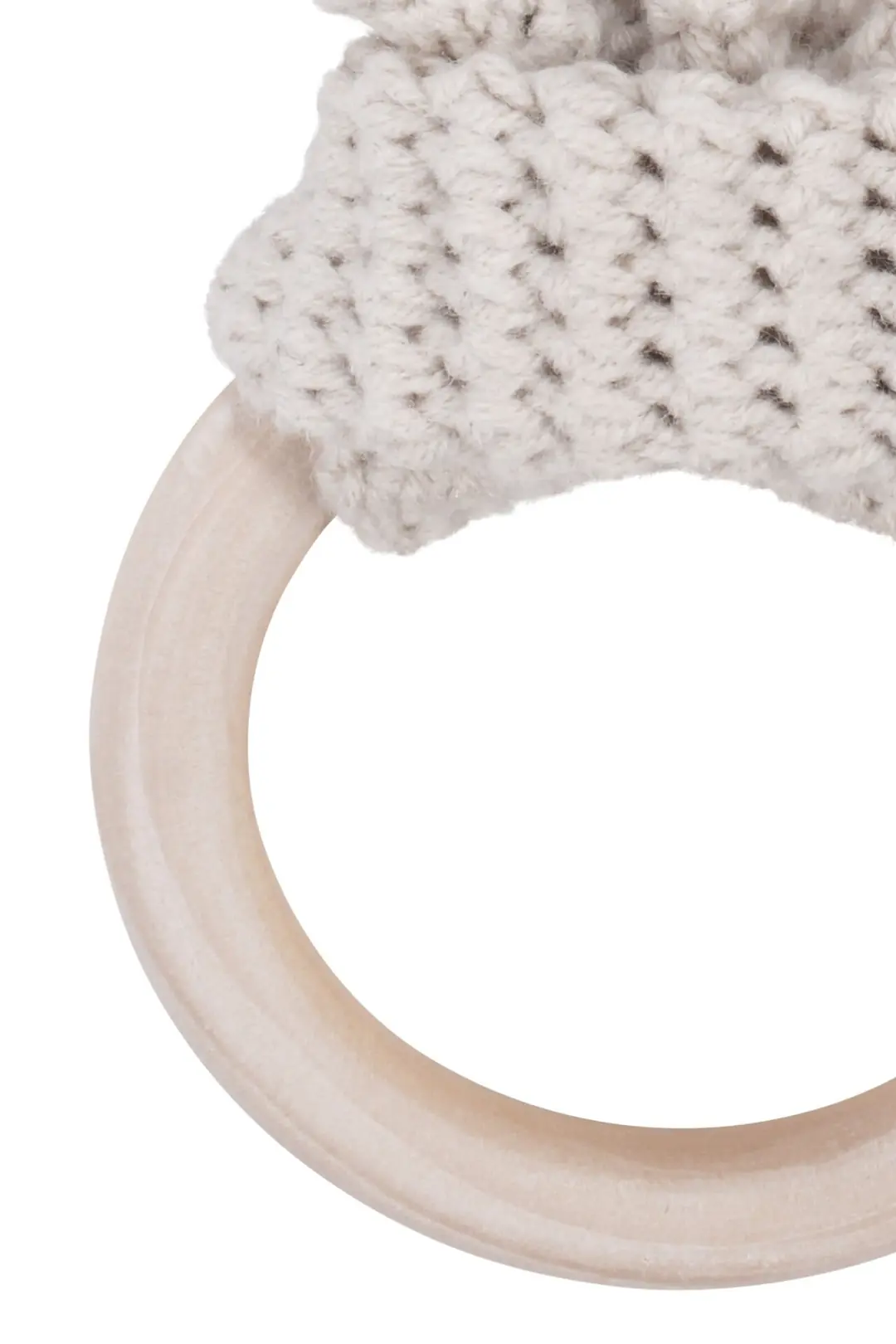 Unisex Bej Tavşan Kulak Amigurumi Diş Kaşıyıcı Amigurumi Oyuncak 3