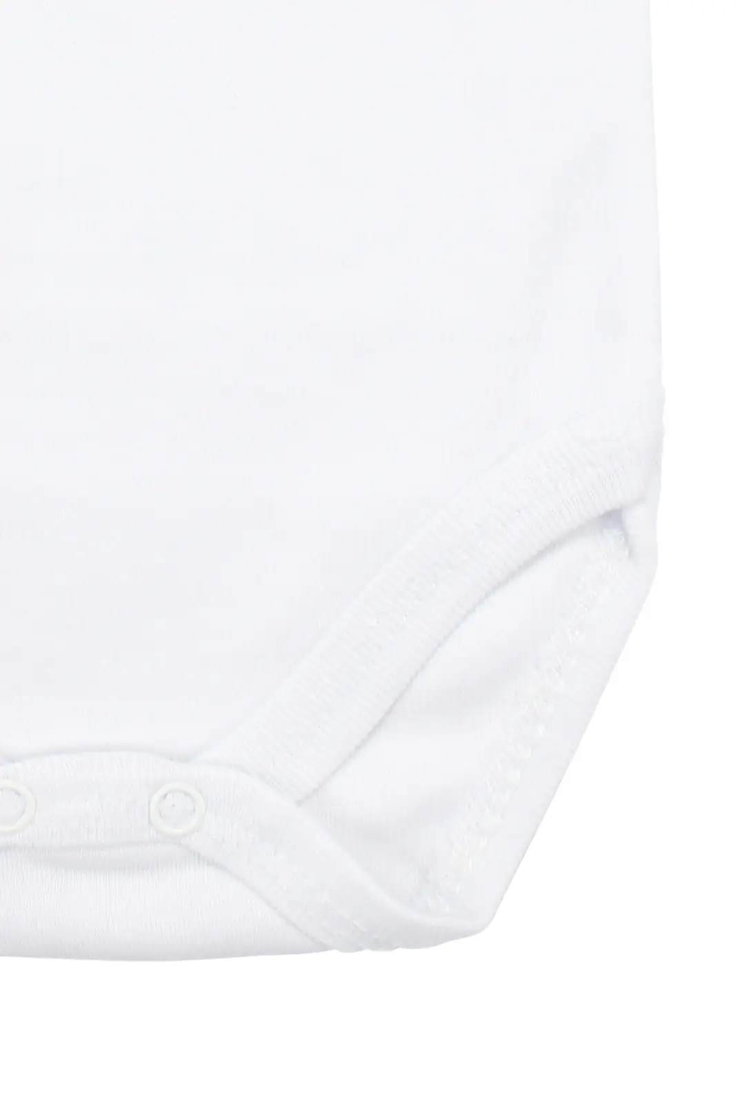 Unisex Beyaz %100 Organik Pamuk Düz Askılı Çıtçıtlı Zıbın Body 4
