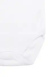 Unisex Beyaz %100 Organik Pamuk Düz Askılı Çıtçıtlı Zıbın Body 4