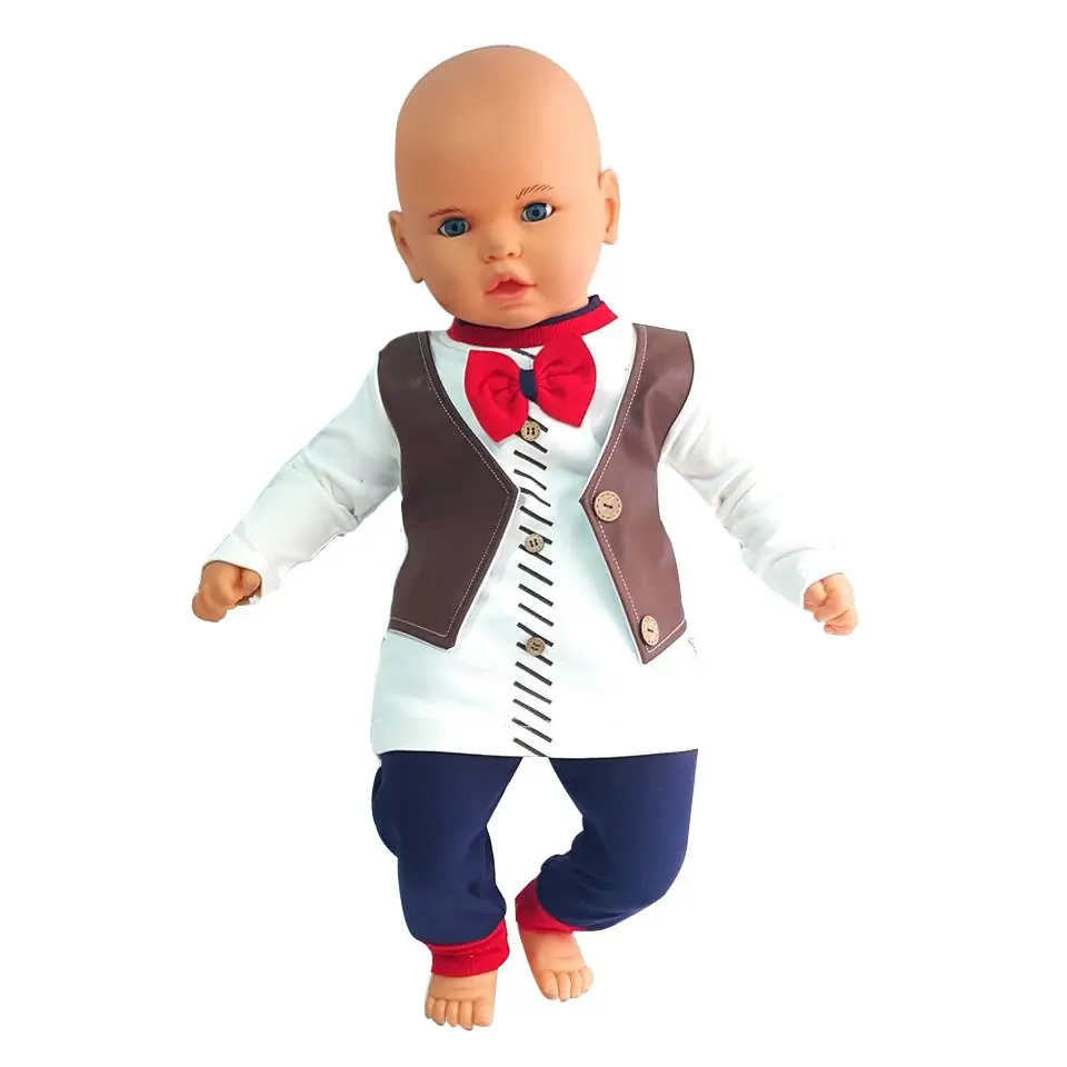 2'li Deri Yelekli Bebek Takımı 1
