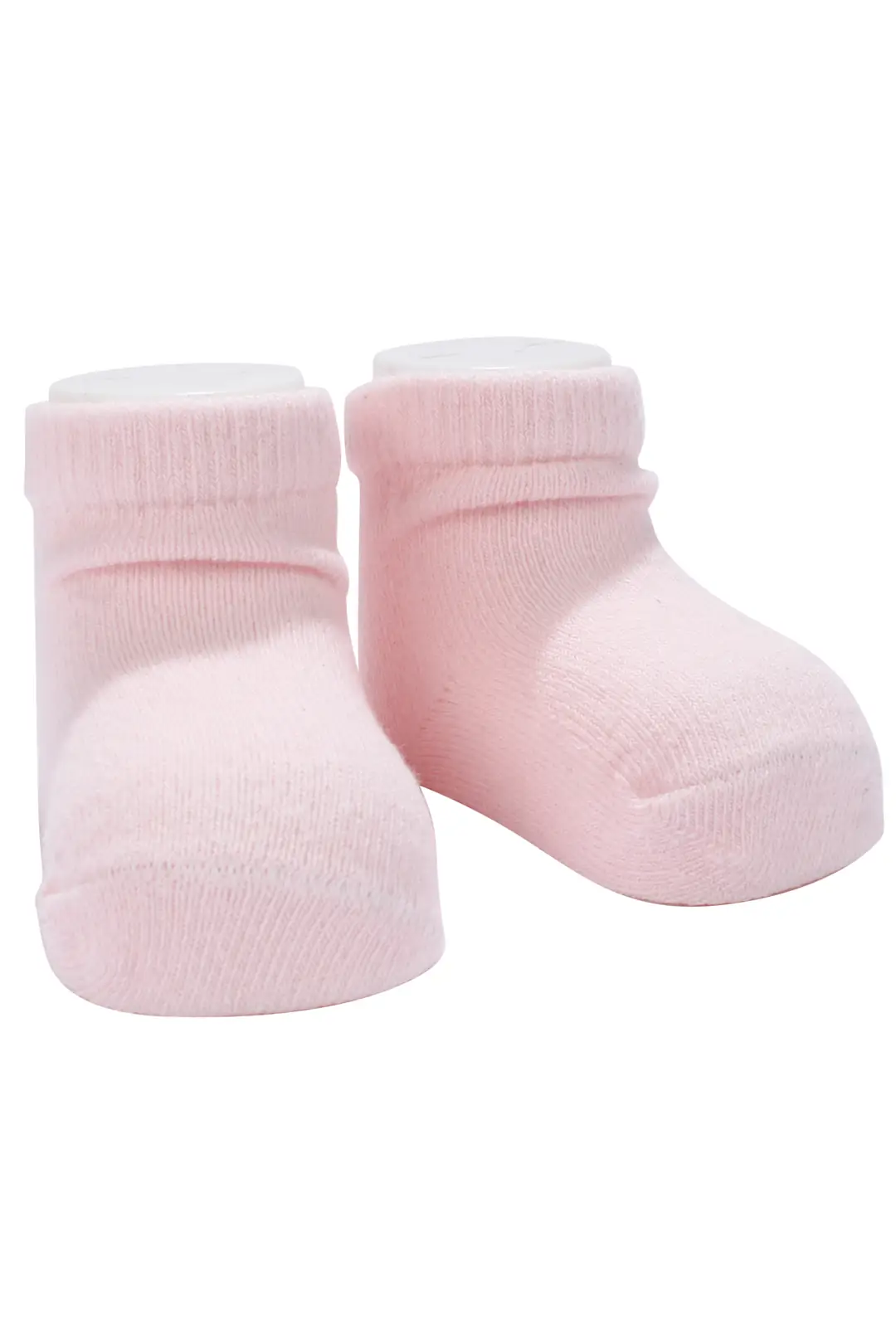 Unisex Pembe Düz Patik Çorap 0-6 Ay