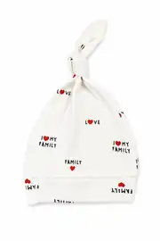 Unisex Ekru I Love My Family Yazılı Puanlı 5'li Hastane Çıkış Seti 5