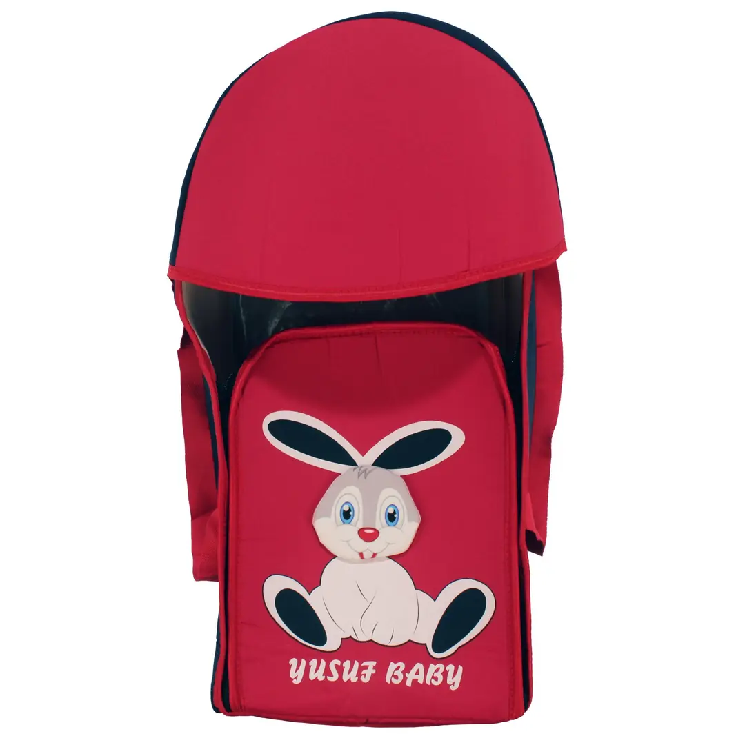 Unisex Kırmızı Laci Tavşan Bebek Taşıma Portbebe Anakucağı 2