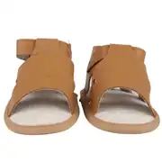 Erkek Bebek Taba İçi Dümen Önü Açık Cırtcırtlı Deri Sandalet 3