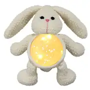 Amigurumi Ekru Krem Tavşan Gece Lambası Pilli Aksesuar Oyuncak 1