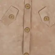 Kız Çocuk Ekru Kahve Fitilli Badili Salopet Elbise 4