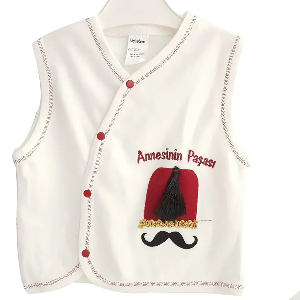 Annesinin Paşası Erkek Bebek Yelek 1