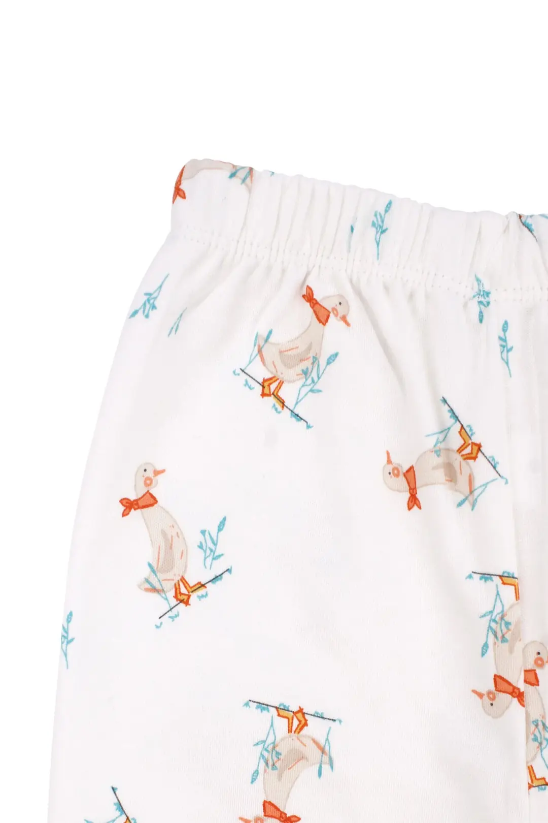 Unisex Ekru Ördek Baskılı Pijama Takımı 5